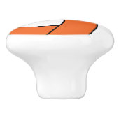 オレンジとホワイトバレーボール セラミックノブ (側面)