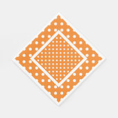 オレンジとホワイト水玉模様ナプキン スタンダードランチョンナプキン (角)