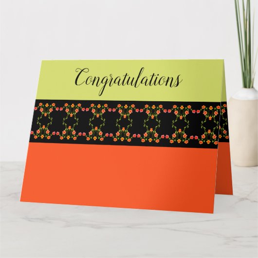 オレンジとライムグリーン カード (正面)