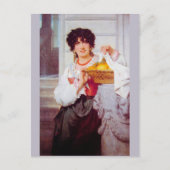 オレンジとレモンのバスケットを持つ女の子by Cot ポストカード (正面)