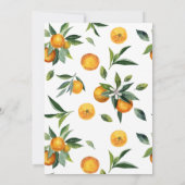 オレンジとレモンのブライダルシャワー 招待状 (裏面)