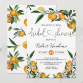 オレンジとレモンのブライダルシャワー 招待状 (正面/裏面)