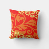 オレンジとレモンのリバーサブル装飾用クッション クッション (正面)