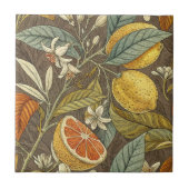 オレンジとレモンのヴィンテージスタイルシームレス タイル (正面)