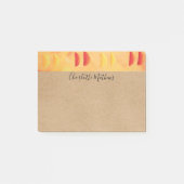 オレンジとレモンの柑橘類のパーソナライズされた rustic ポストイット (正面)