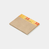 オレンジとレモンの柑橘類のパーソナライズ ポストイット (アングル)