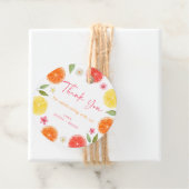 オレンジとレモンの花のウェディングシャワーデザイン フェイバータグ (インサイチュ)