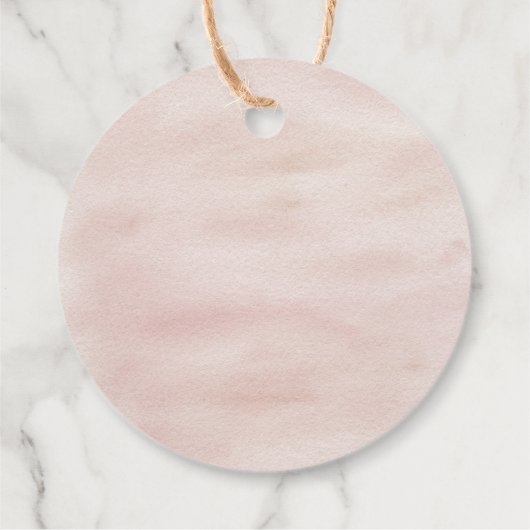 オレンジとレモンの花のウェディングシャワーデザイン フェイバータグ (裏面)