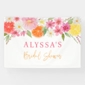 オレンジとレモンの花のウェディングシャワー 横断幕 (横)