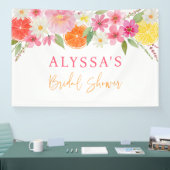 オレンジとレモンの花のウェディングシャワー 横断幕 (トレードショー)