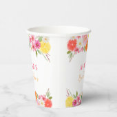 オレンジとレモンの花のウェディングシャワー 紙コップ (右)