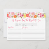 オレンジとレモンの花のウェディング レシピ カード (正面)