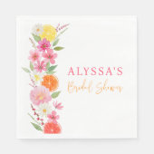 オレンジとレモンの花のブライダルシャワー スタンダードランチョンナプキン (正面)