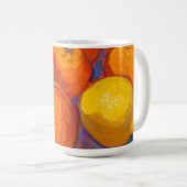 オレンジとレモンの静物画 コーヒーマグカップ (正面右)