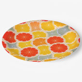 オレンジとレモンスライスパーティー紙プレート ペーパープレート (アングル)