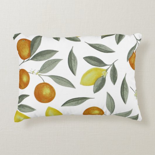 オレンジとレモン アクセントクッション (正面)