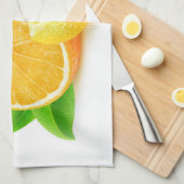 オレンジとレモン キッチンタオル (四つ折り)