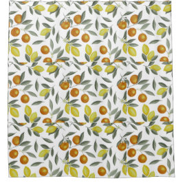 オレンジとレモン シャワーカーテン