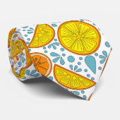 オレンジとレモン – モダンそして新鮮 ネクタイ (ロール)