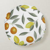 オレンジとレモン ラウンドクッション (裏面)