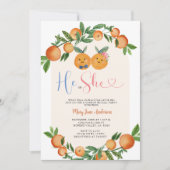 オレンジと彼女の緑のフローラジェンダーが明かす 招待状 (正面)