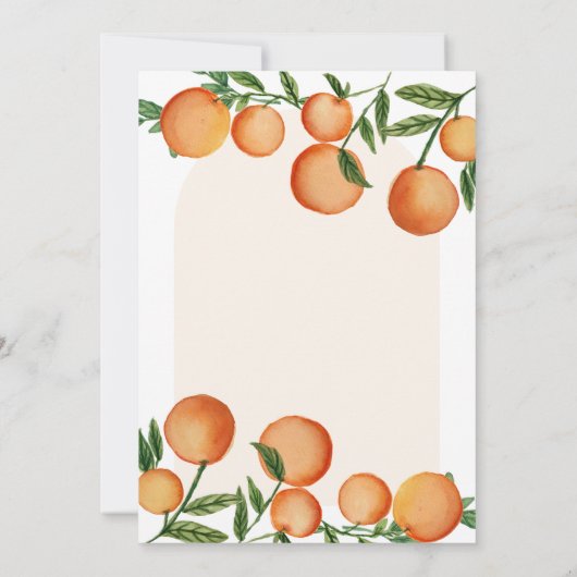 オレンジと彼女の緑のフローラジェンダーが明かす 招待状 (裏面)