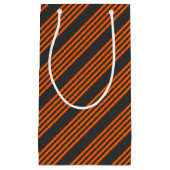 オレンジと木炭の五ストライプ種類 スモールペーパーバッグ (正面)