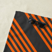 オレンジと木炭の五ストライプ種類 ビーチタオル (インサイチュ)