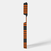 オレンジと木炭の五ストライプ種類 iPhoneケース (右側面)