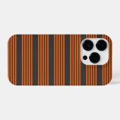 オレンジと木炭の五ストライプ種類 iPhoneケース (裏面横)