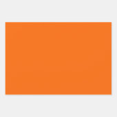 オレンジと桃のレトロ60sフローラルパターンラッピング ラッピングペーパーシート (正面3)