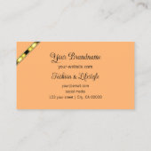 オレンジと桃スタイリッシュとフォトプロフェッショナル 名刺 (裏面)