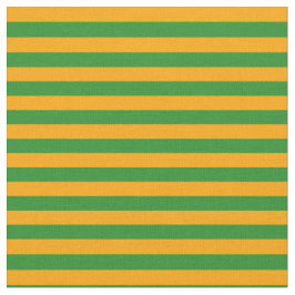 オレンジと森の緑のストライプ/線のパターン ファブリック