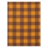 オレンジと濃い赤の格子縞 テーブルクロス (正面)