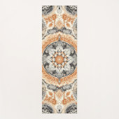 オレンジと灰色の曼荼羅 ヨガマット (正面)