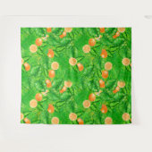 オレンジと熱帯葉の タペストリー (正面(横))