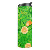 オレンジと熱帯葉の タンブラー (回転左)