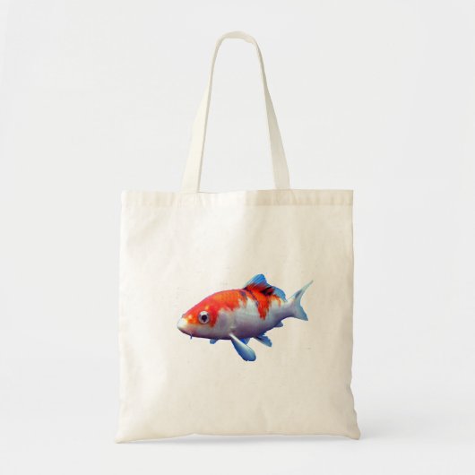 オレンジと白い金魚を愛する トートバッグ (正面)