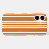 オレンジと白のキャンディストライプ Case-Mate iPhoneケース (裏面 (横))