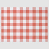 オレンジと白のギンガムパターンティッシュペーパー 薄葉紙 (正面)