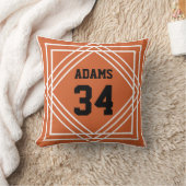 オレンジと白のクッションカバー クッション (ブランケット)