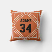 オレンジと白のクッションカバー クッション (裏面)