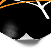 オレンジと白のクモの巣 ポスター (コーナー)