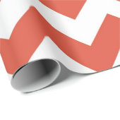 オレンジと白のジグザグラッピング紙 ラッピングペーパー (ロールコーナー)