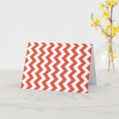 オレンジと白のジグザグ カード (黄色い花)