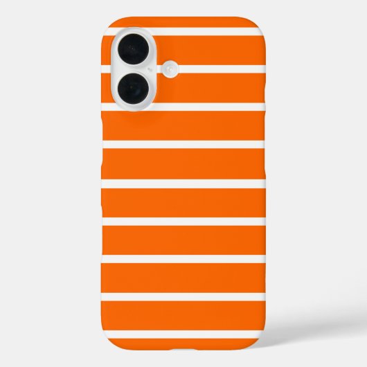 オレンジと白のストライプ柄 Case-Mate iPhoneケース (裏面)