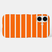 オレンジと白のストライプ柄 Case-Mate iPhoneケース (裏面 (横))