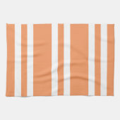 オレンジと白のストライプ キッチンタオル (横)