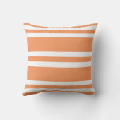 オレンジと白のストライプ クッション (裏面)