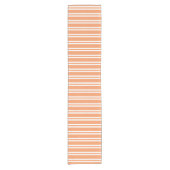 オレンジと白のストライプ ショートテーブルランナー (正面)